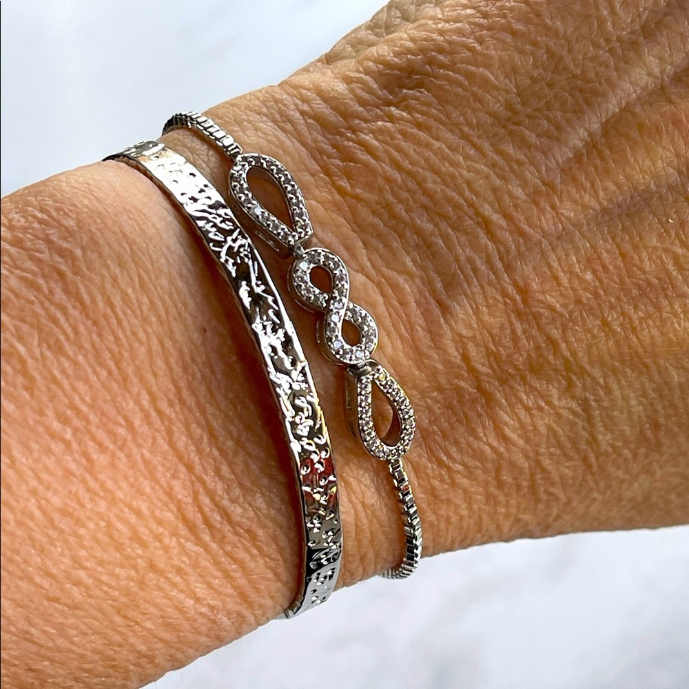 Sterling Silver Bangle - Picture 2 of 3